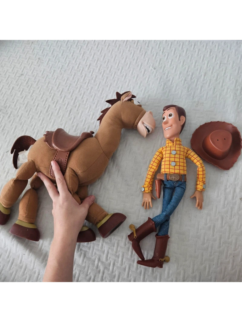 Disney Pixar Toy Story Woody & Bullseye Lot Bonnie Boot ANDY Feet AS IS